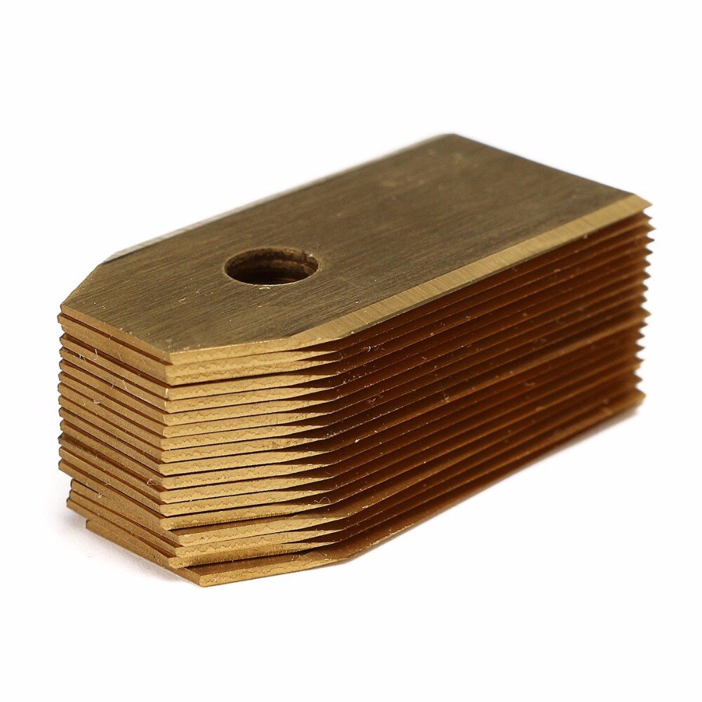 18 stk top titanium coated 0.75mm automower plæneklipper kniv sæt til husqvarnas gardena 35 x 18mm