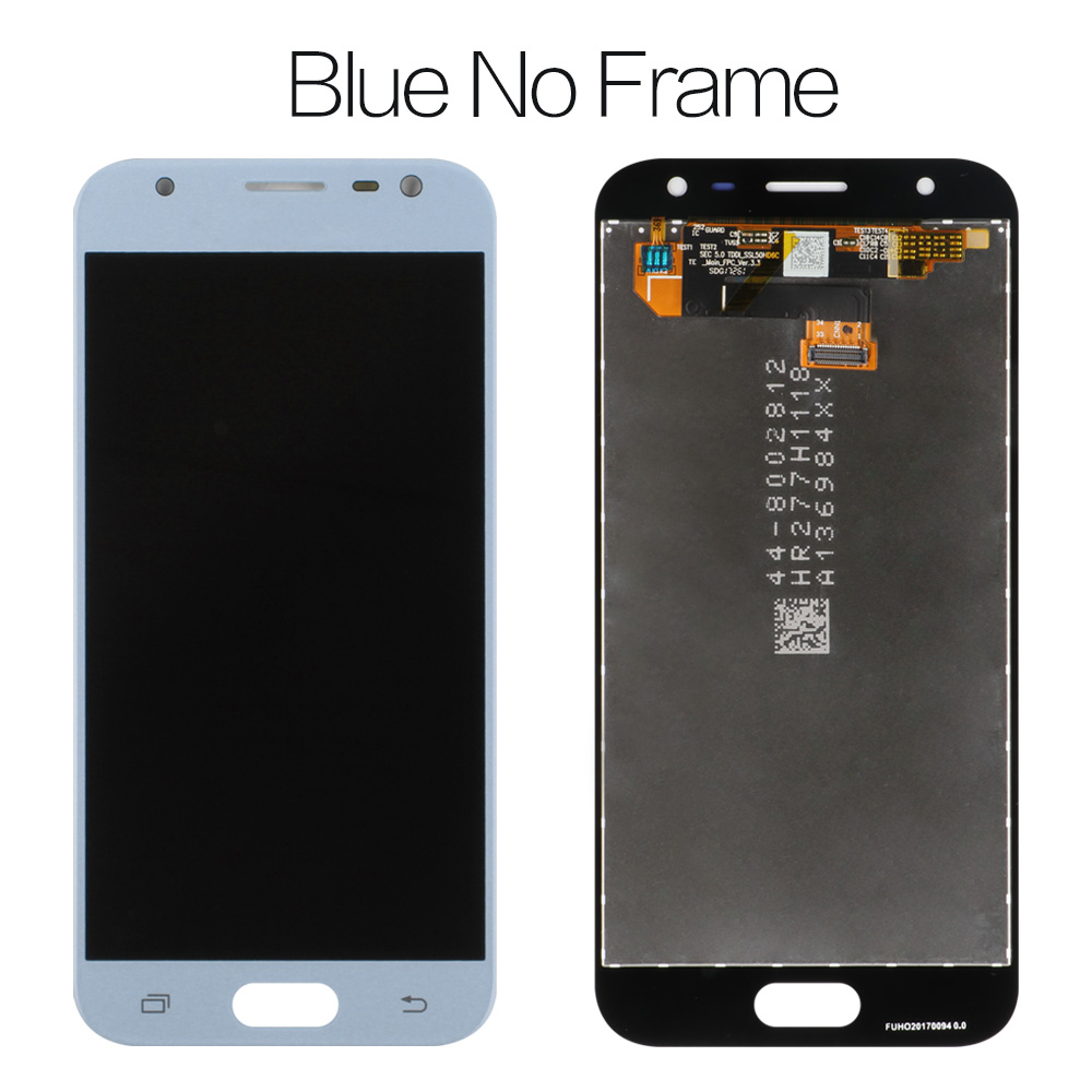 AMOLED LCD Screen for Samsung Galaxy J3 Pro J330F J330FN - 5.0 inch Display with Touch Digitizer: No Frame Light Blue