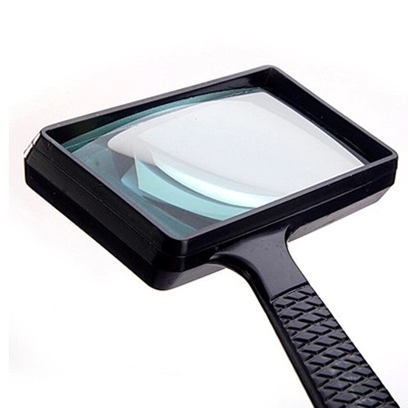 5X Portable Handheld high definition Rectangle Reading Magnifier Glass lens Loupe for old people reading magnifier