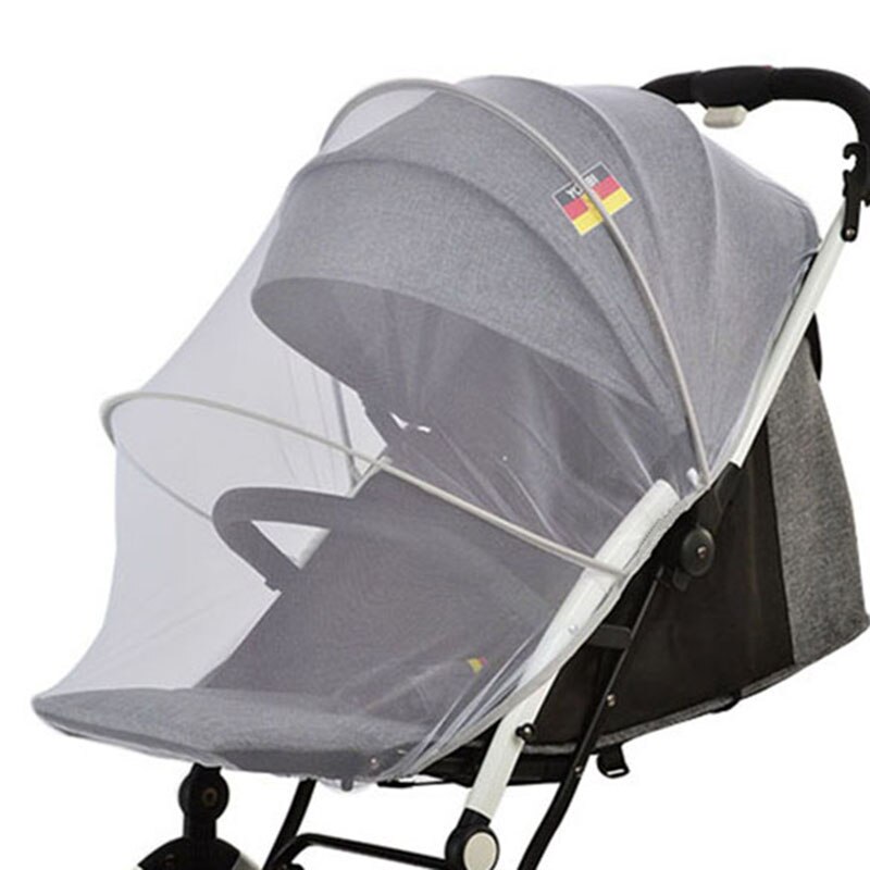 Embroidery Mosquito Net With Zipper Rod For Stroller Cradle Bed Crib Baby Accessories Universal Yoyo Cybex Quintus Trolley: without zipper