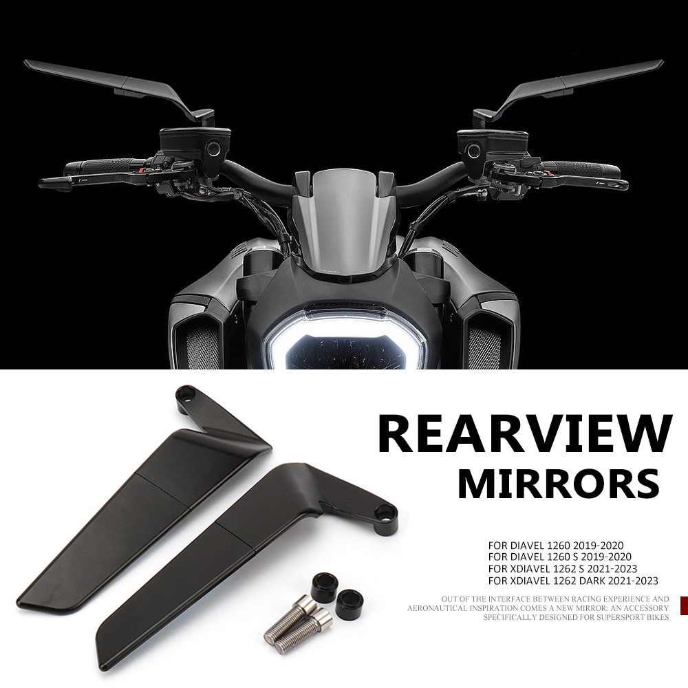 Specchi retrovisori moto HD Vision Specchio laterale per Ducati XDIAVEL X Diavel 1262 S / Dark 2021-2023 DIAVEL 1260 S 2019-2020