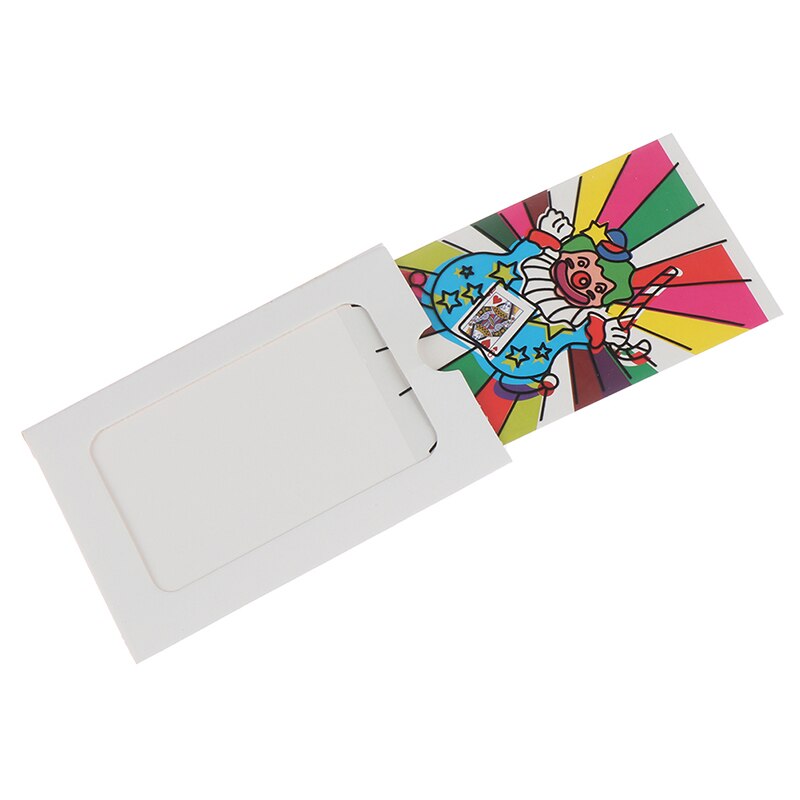 Mini veranderende clown kleurenkaart goocheltrucs speelgoed voor kinderen close-up podium magie rekwisieten gemakkelijk te doen klassiek speelgoed voor kinderen