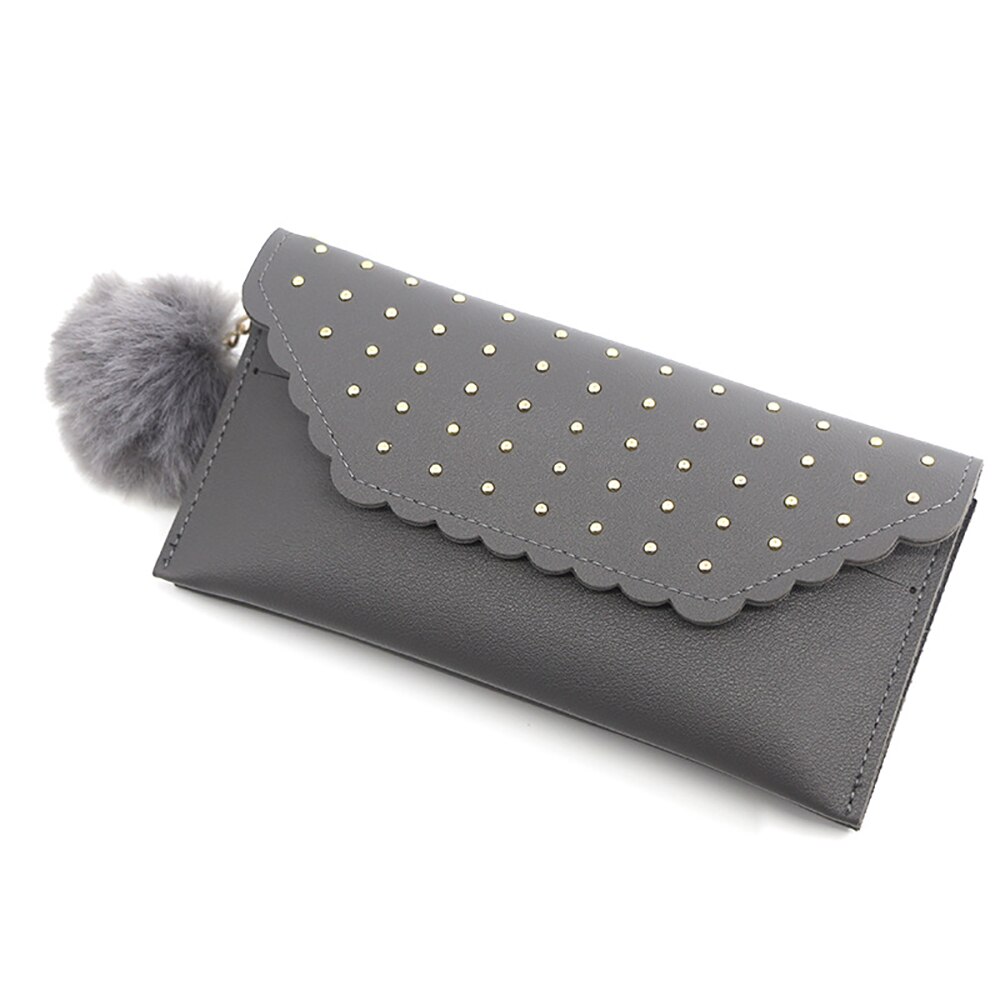 Bolso de mano de PU para mujer, cartera larga informal, monedero de grano Litchi, bolsa con cierre para muñeca, bolsillo para teléfono, tarjetero de crédito