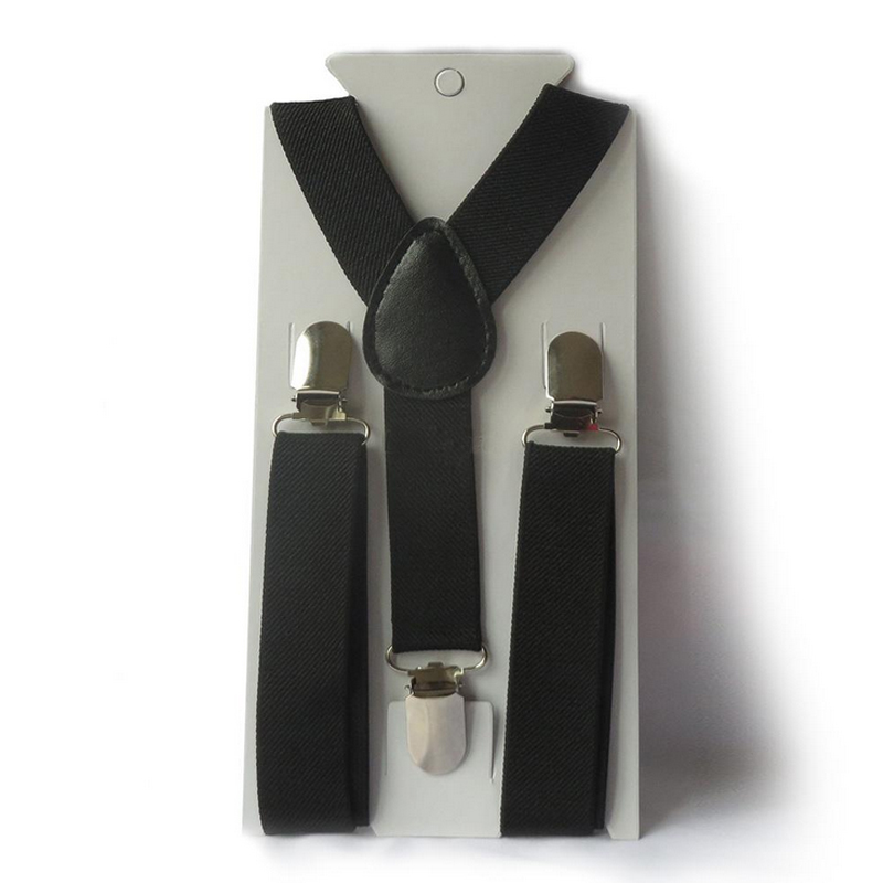 Tirantes de cinta elástica ajustable para niños y niñas, accesorios de boda para bebés, nueva: Negro