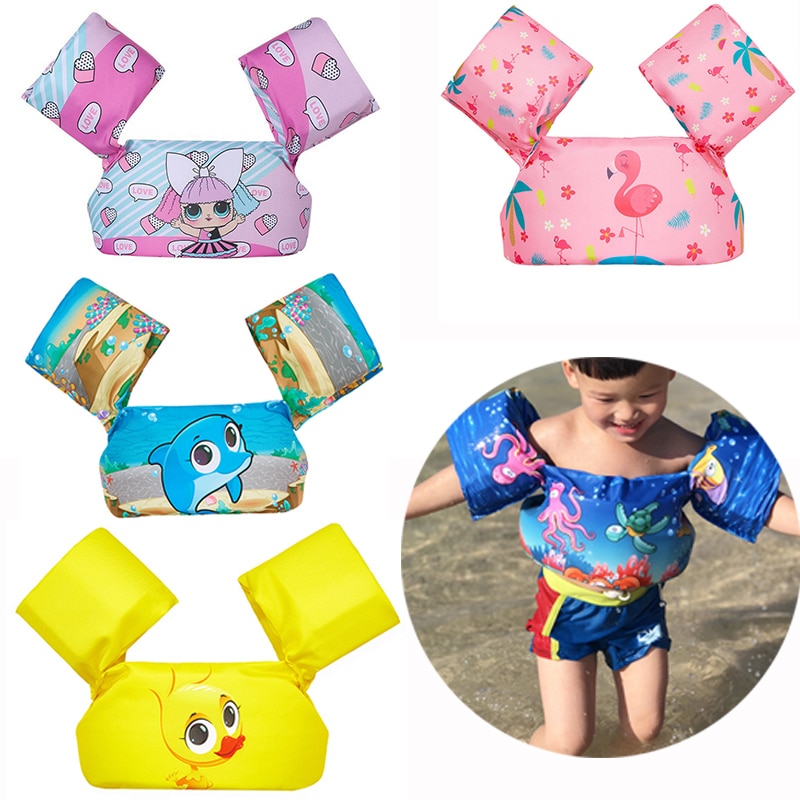 Bébé enfants gilet de bain gilet de sauvetage sécurité Sport nautique mousse bras anneaux dispositifs de flottaison de sécurité nager cercle anneaux de natation âge 2-6