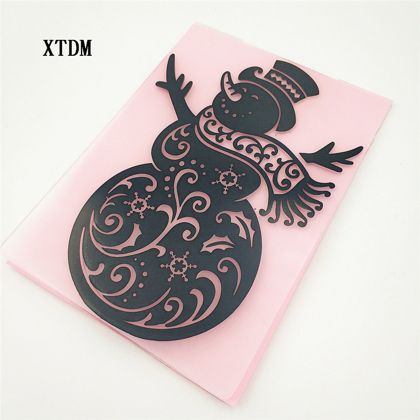 plastic snowman template craft card making paper card album wedding decoration scrapbooking Embossing folders