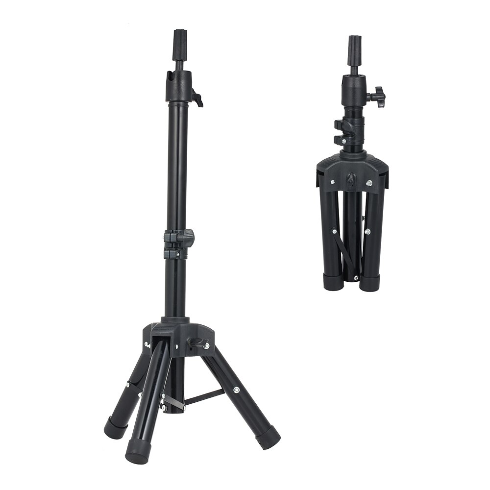 Metal Tripod Stand with Thick Leg Adjustable Head Tripod Mannequin Head Tripod Wig Stand Cosmetology Training Doll Head Stand