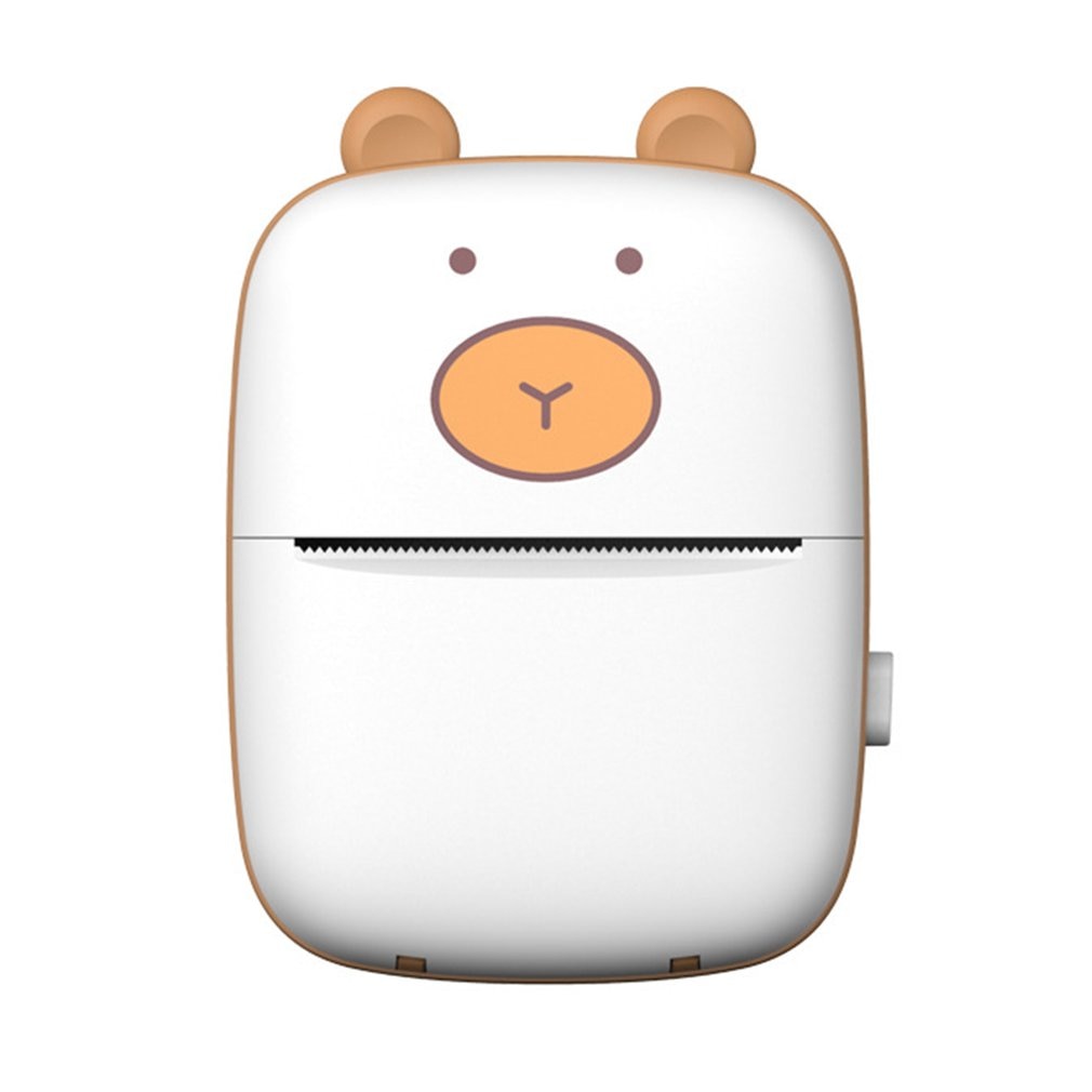 Smart lomme mini printer hd bærbar bt forbindelse trådløs printerlomme sødt udseende fotoudskrivning etiket noter: Uden termopapir