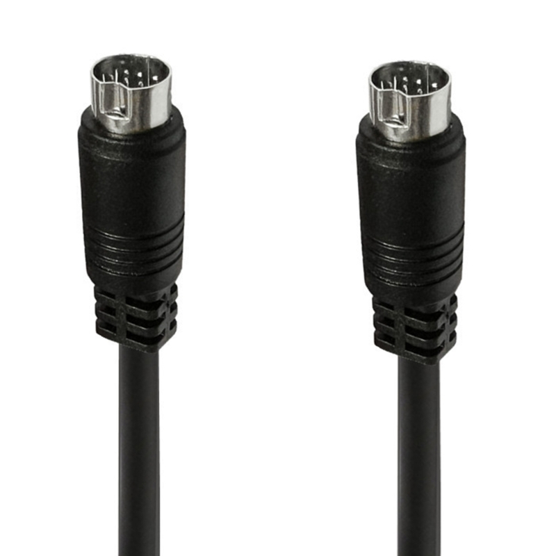 Cavo S-Video per VCR Videocamere DVD Schede video Mini Din 10 pin maschio a maschio Connettore cavo S-Video 3/1,5/1/0,5 m: Black