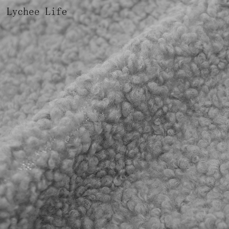 Lychee Life-tela de felpa de terciopelo y algodón A4, tejido suave y cálido para ropa de mascotas, forro de guante, tela de lana de cordero engrosada, costura Diy