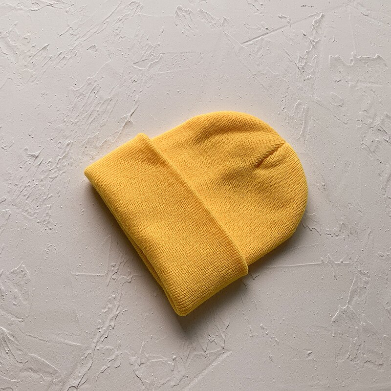 Stickad mössa för barn 1-8 år barn-vinter-varm mössa bebis pojkar huva barn muts bebis mössa шапка зимняя детская: Orange