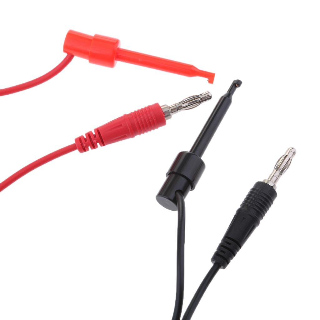Multimeter Wire Clip Electronic Test Probe Grabber Connector Banana Plug to Test Hook Clip Connector Cable Probe Alligato