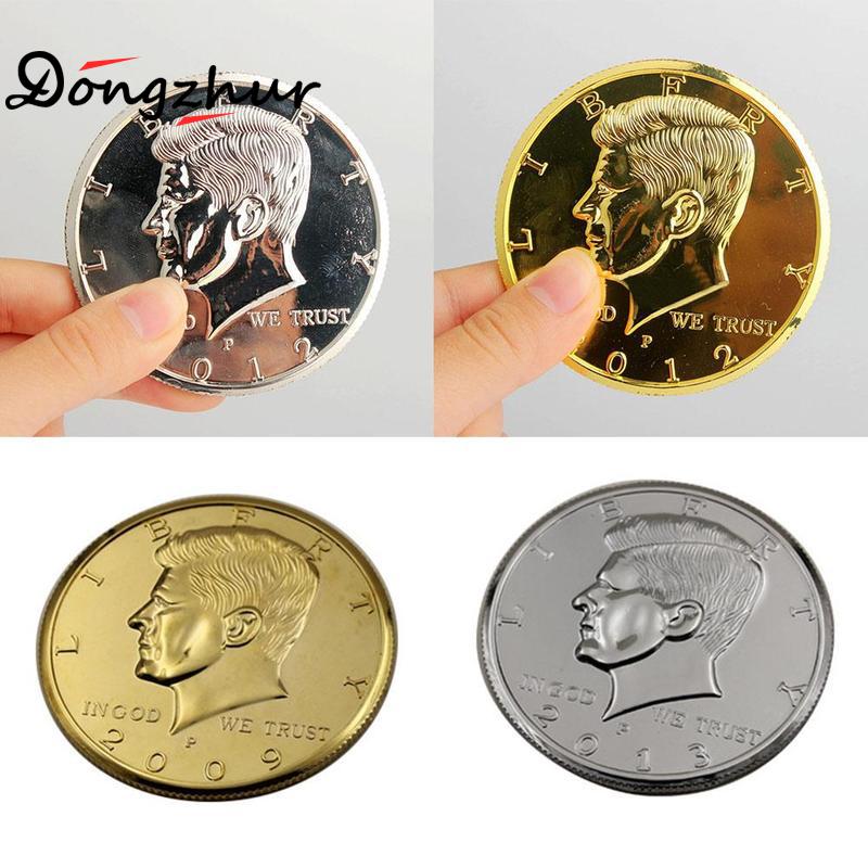 Silver/Gold Color Jumbo Magic Coin Half Dollar 73mm Top Magic Tricks Magician Gimmick MSW1850