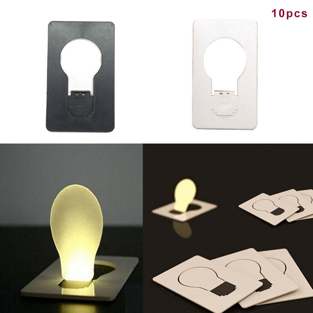 Nieuw Draagbare Led Pocket Card Light Opvouwbare Emergency Night Lamp Voor Outdoor Survival Wandelen VA88: navy