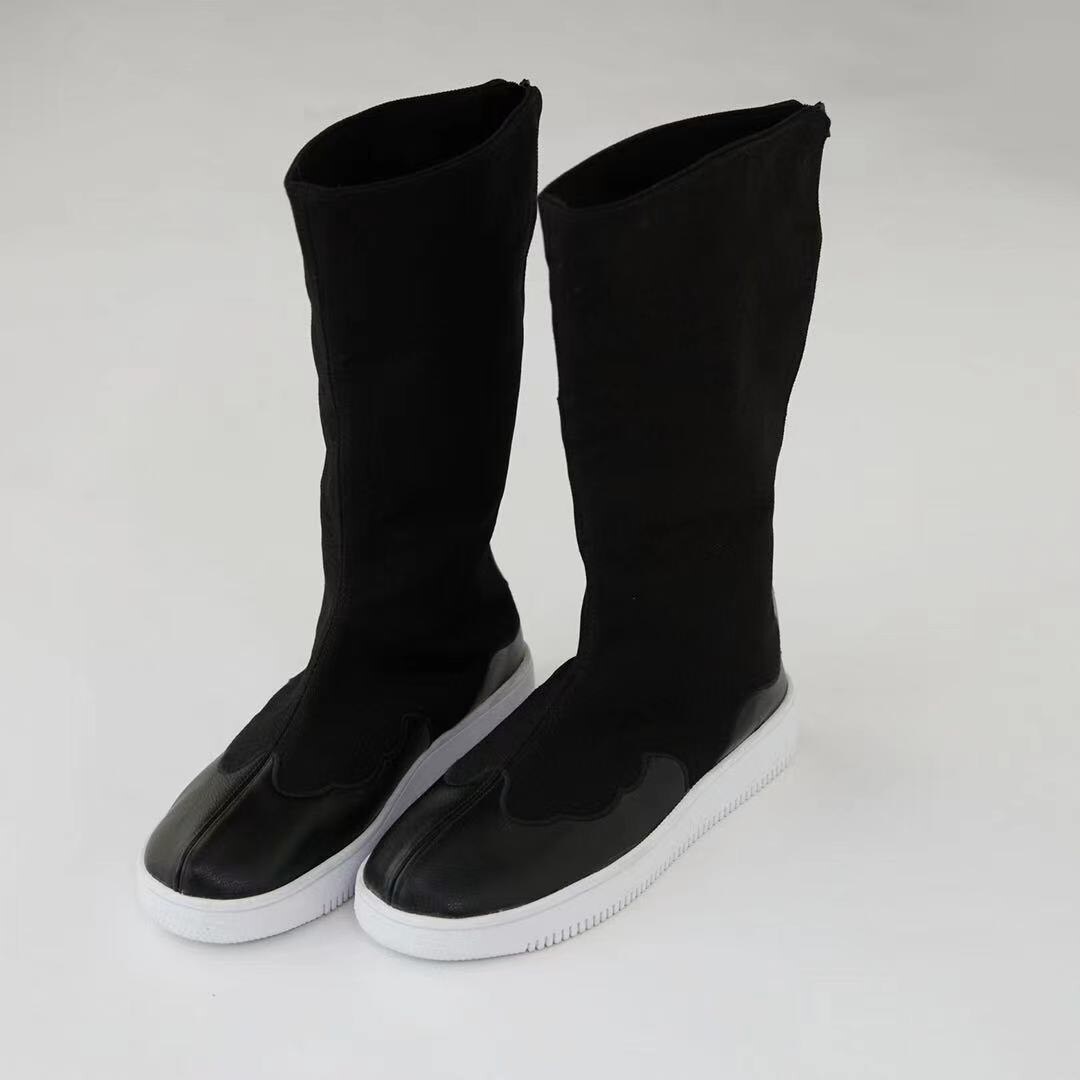 Botas de espadachín Retro Para hombre y mujer, zapatos altos de Kungfu, acolchados, con cremallera, calentador de pies, para Cosplay, color negro: spring boots / 40