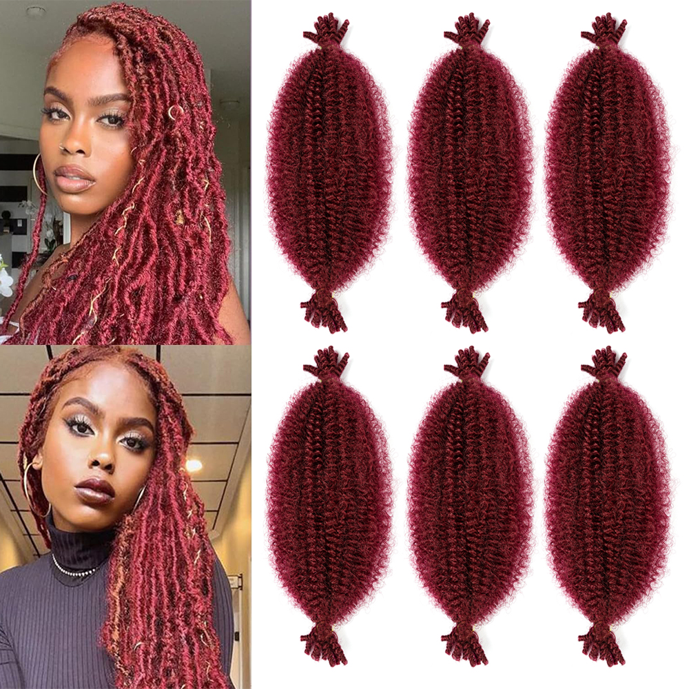 1/3/6 paquetes de cabello trenzado Afro elástico preseparado de 12 pulgadas pelo trenzado sintético Marley Twist para mujeres negras: #8 / 3 unids/lote