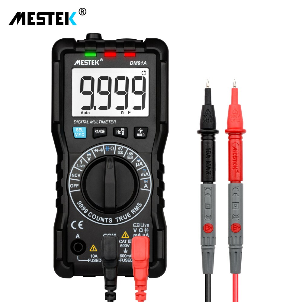 Mestek Intelligente Multimeter DM91A/DM91S Multimeter 9999 Telt Smart Auto Range Tester Multimetre Multi Meter Multitester: DM91A