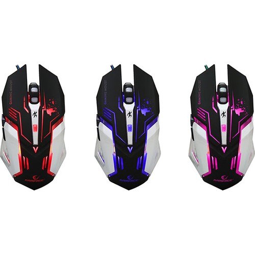 Rampage KM-R77 Black USB 3 Color Led LC Layout Multimedia Player Keyboard + Mouse Set Original Set