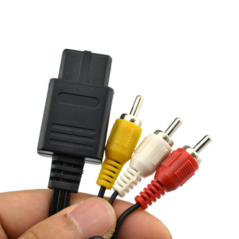 Cable de vídeo AV TV RCA para Game cube, para SNES, Nintendo 64, 180cm, 6 pies, 10 Uds.,