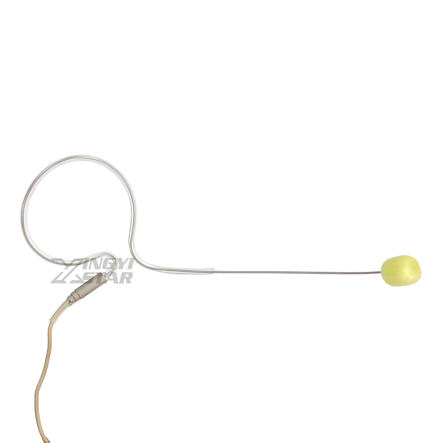 Skin Color Mini XLR 4 Pin TA4F Wired Single Earhook Condenser Headset Microphone For Shure Wireless System BodyPack Transmitter