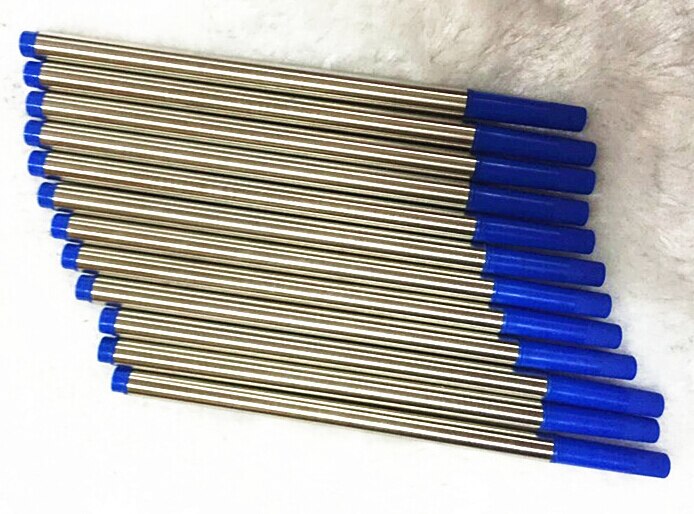 Vendita Calda-10 pz di Alta Qualità Blu o Nero di Ricarica di Inchiostro per Penne A Sfera rullo Penna di Scrittura Liscia di Ricambio ricariche