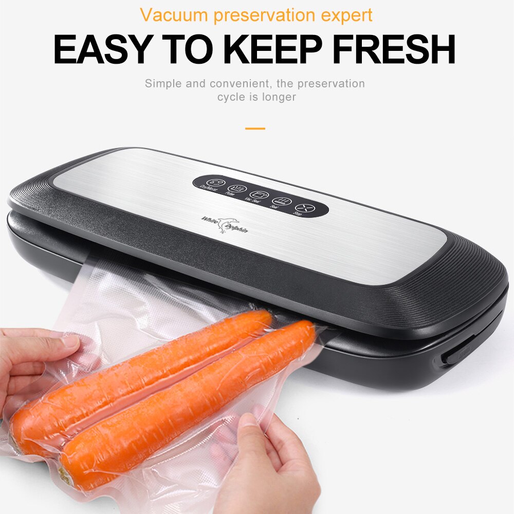 White Dolphin-sellador al vacío para cocina, máquina de envasado y almacenamiento de alimentos, Cricut, con 10 bolsas