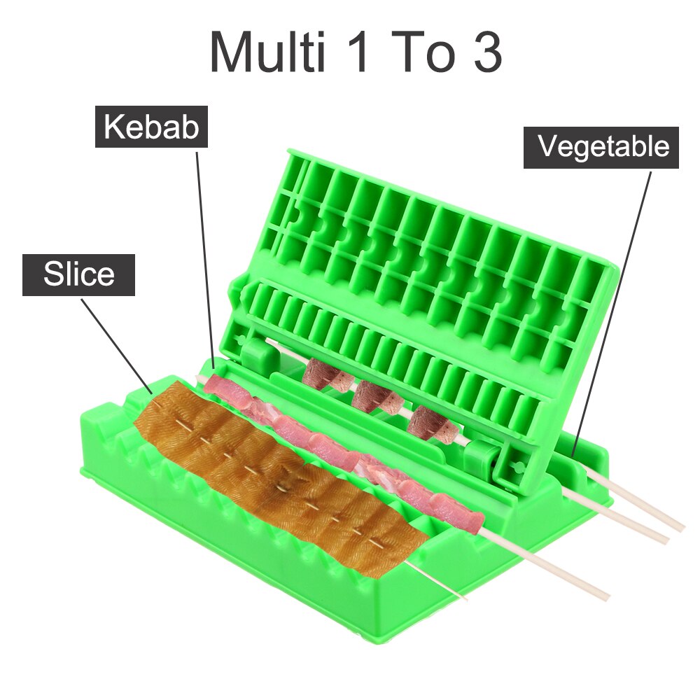 BBQ supplies Barbecue Stringer Skewers Kebab Maker Box Machine BBQ Gadget Kitchen Accessories Beef Meat Vegetable String Grill