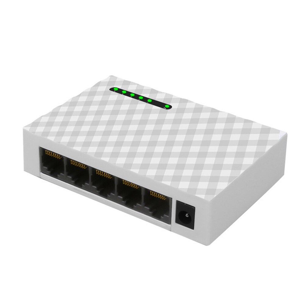 LAN di Plastica Desktop di Rete Accessori Ufficio Interruttore Hub di Monitoraggio a Casa Base Gigabit Ethernet Veloce 5 Porte Adattatore Dormitorio