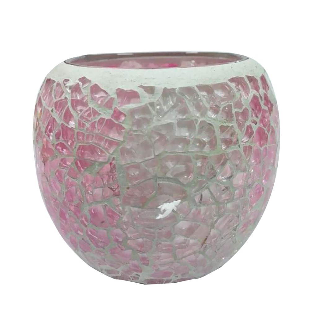 Mosaic Glass Candle Holder Cup Candlestick Votive Tealight Candle Holder Decorative Candle Lamps PICK: B