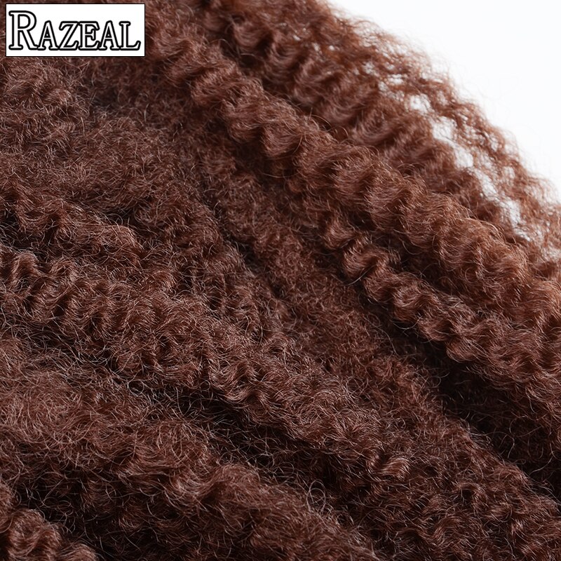 Razeal 5 pakker 18 " afro kinky marley fletninger hår hæklede fletninger syntetisk fletning hår extensions høj temperatur fiber