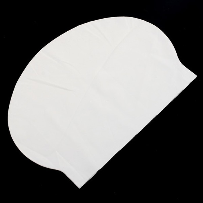 Gmarty Unisex Volwassen Witte Latex Swim Cap voor Vrouwen Mannen Silicone Swim Oren Haar Hoeden Draagt Badmuts Beschermen