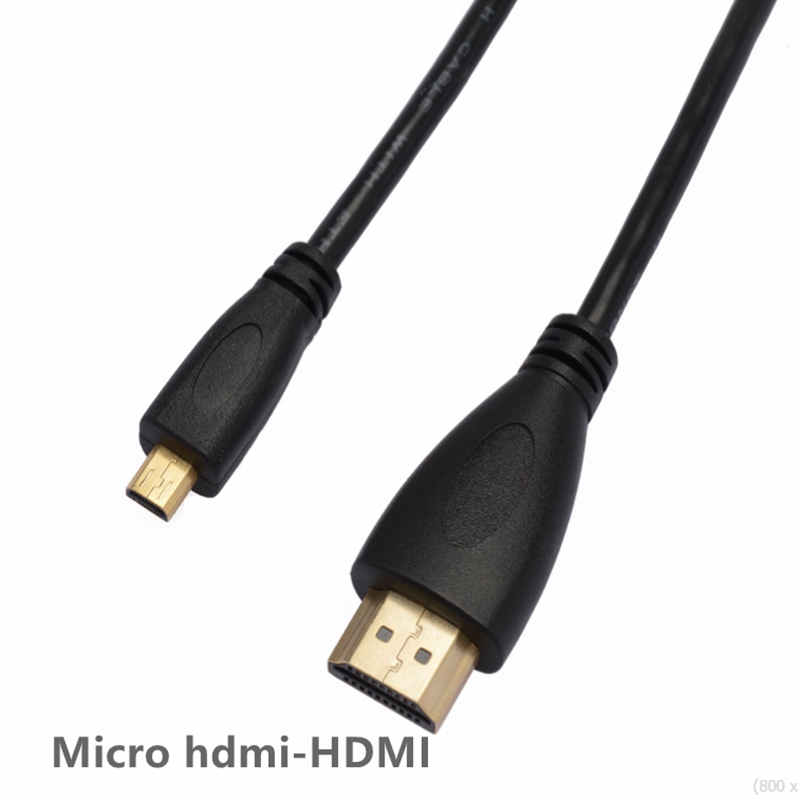 Cable Mini Micro HD a HDMI, adaptador de alta velocidad, enchufe chapado en oro para cámara, Monitor, proyector, Notebook, TV, 10M, 0,3 M, 1M: Negro / 1,5 m