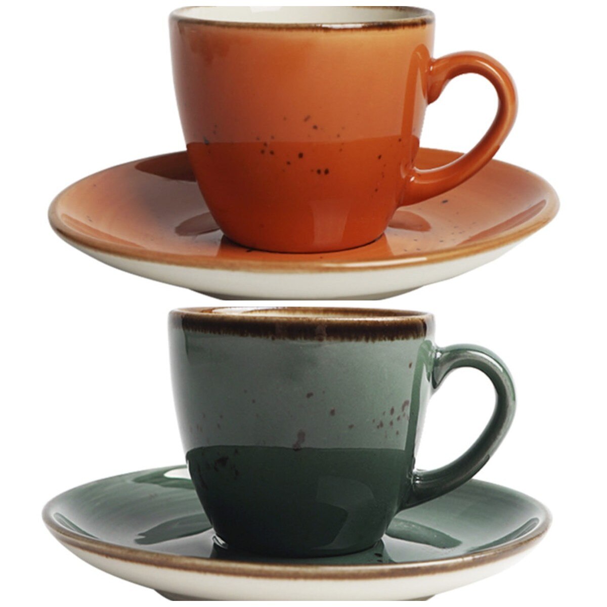 Koffiekopjes turkse griekse arabische koffie theekopje plus bordje dun porselein gekleurd stijlvol schattig koffiekopjes 6 stuks