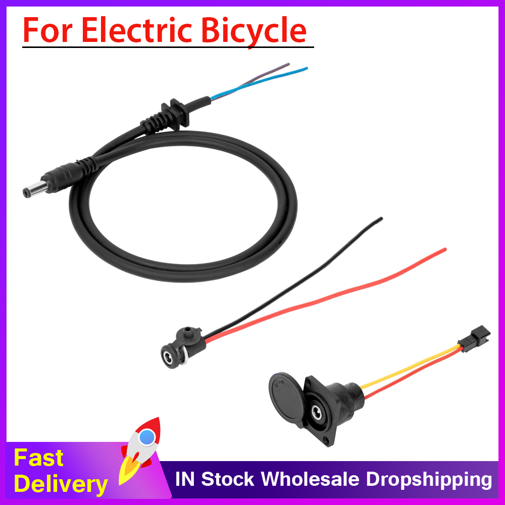 36V /48V Charging Head Lithium Battery Charger Electric Bicycle Output Line Round Male And Female Base DC2.1 / 2.5 Charger Plug