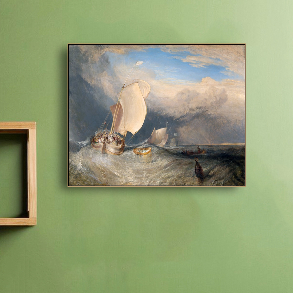 Funeral op Zee Door William Turner Muur Art Canvas Poster en Print Canvas Schilderij Decoratieve Picture voor Woonkamer Thuis decor