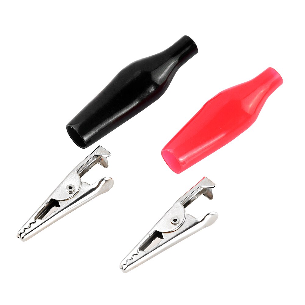 20/40/80pcs 27MM 35MM 44MM Metal Alligator Clip Crocodile Electrical Clamp for Testing Probe Meter Black Red