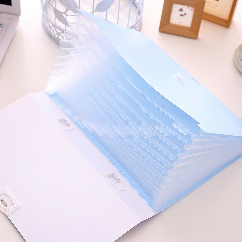 Kawaii Regenbogen Elch A4 Erweiterung Brieftasche Datei Ordner Organizer Mädchen Schüler Dokument Tasche Kasten Nette Büro Schreibwaren