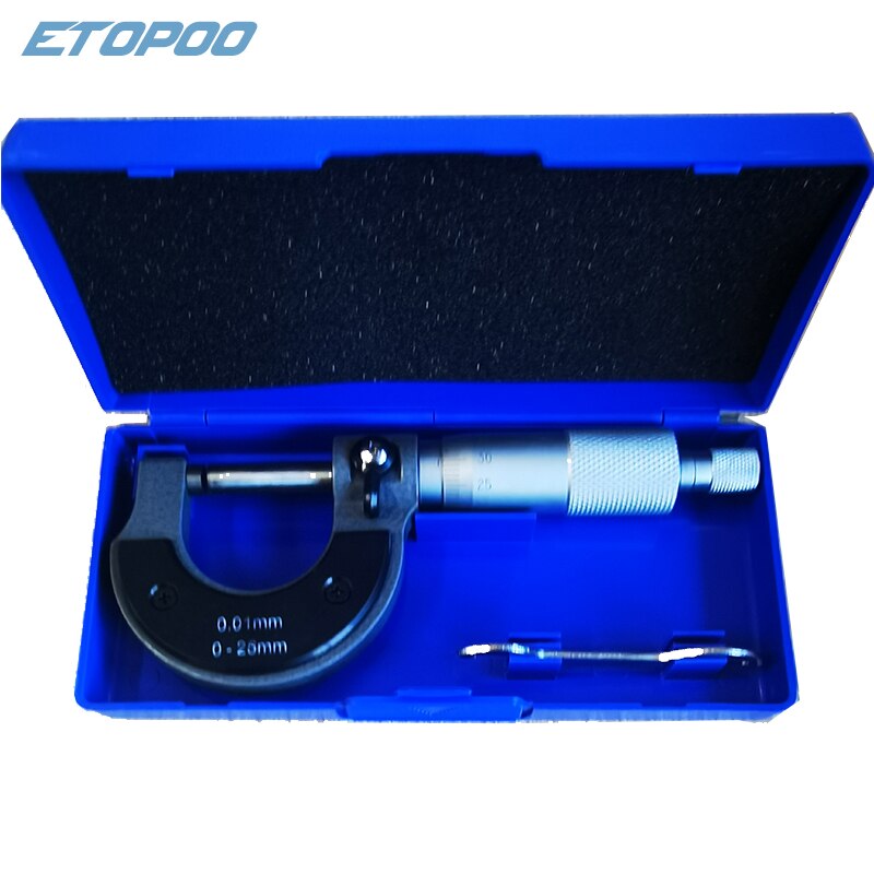 Support micromètre utilisé pour jauge micromètre externe 0-25mm 25-50mm 50-75mm 75-100mm, outils de mesure durables: 0-25mm