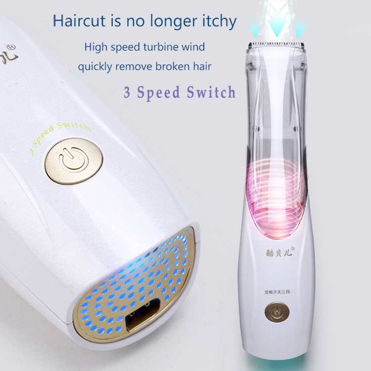 Máquina de cortar cabelo portátil a vácuo para animais de estimação, interruptor de 3 velocidades, recarregável, removedor de pelos de cães, pelos de cães e gatos, tesoura elétrica