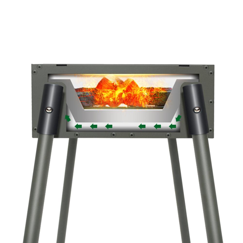 Barbecue d'extérieur pliable Portable en acier inoxydable, Barbecue à charbon de bois de jardin