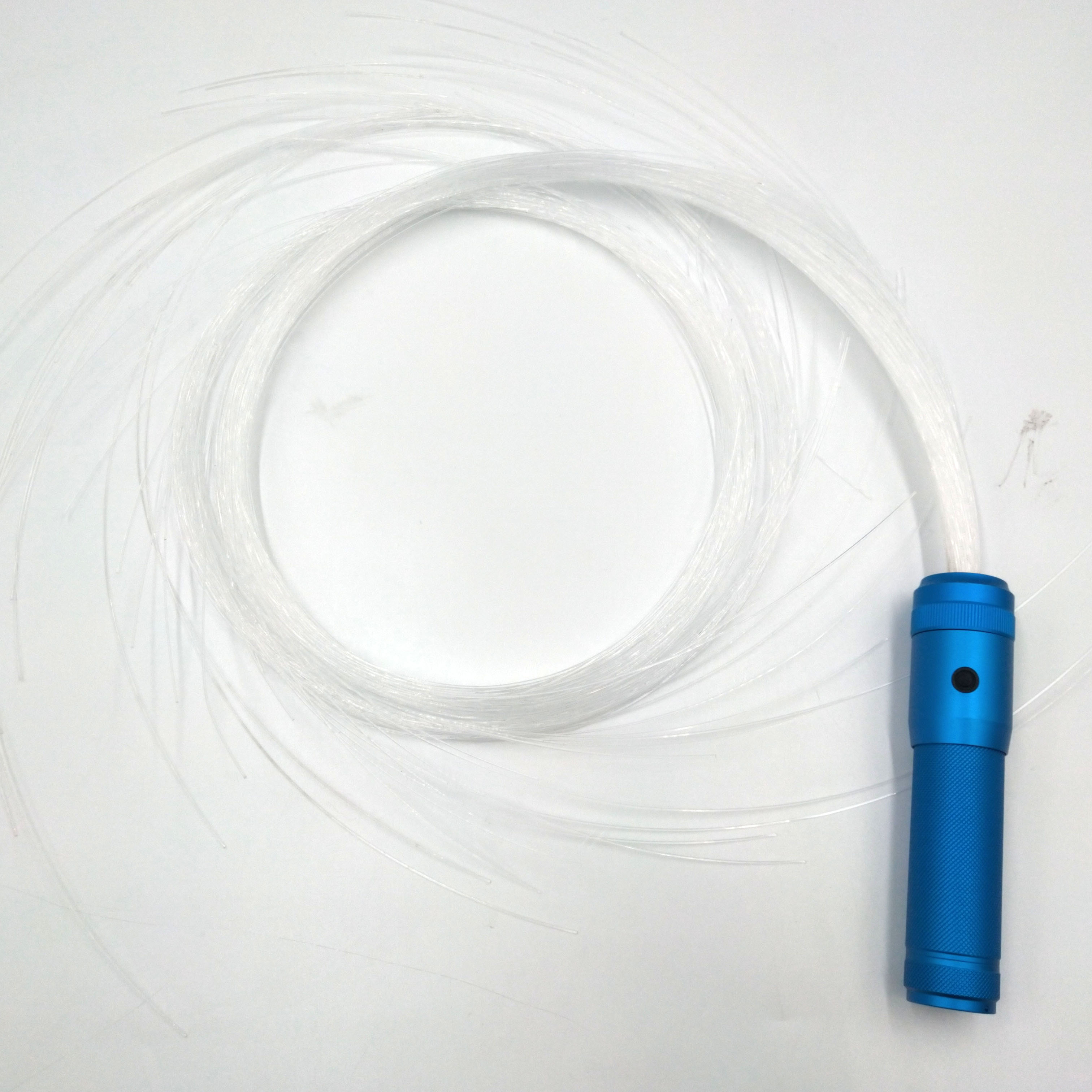 PROGRAMMABLE LED Fiber Optic Whip 70inch 360° Swivel - Super Bright Light Up Rave Toy EDM Pixel Flow Lace Dance Festival: Blue