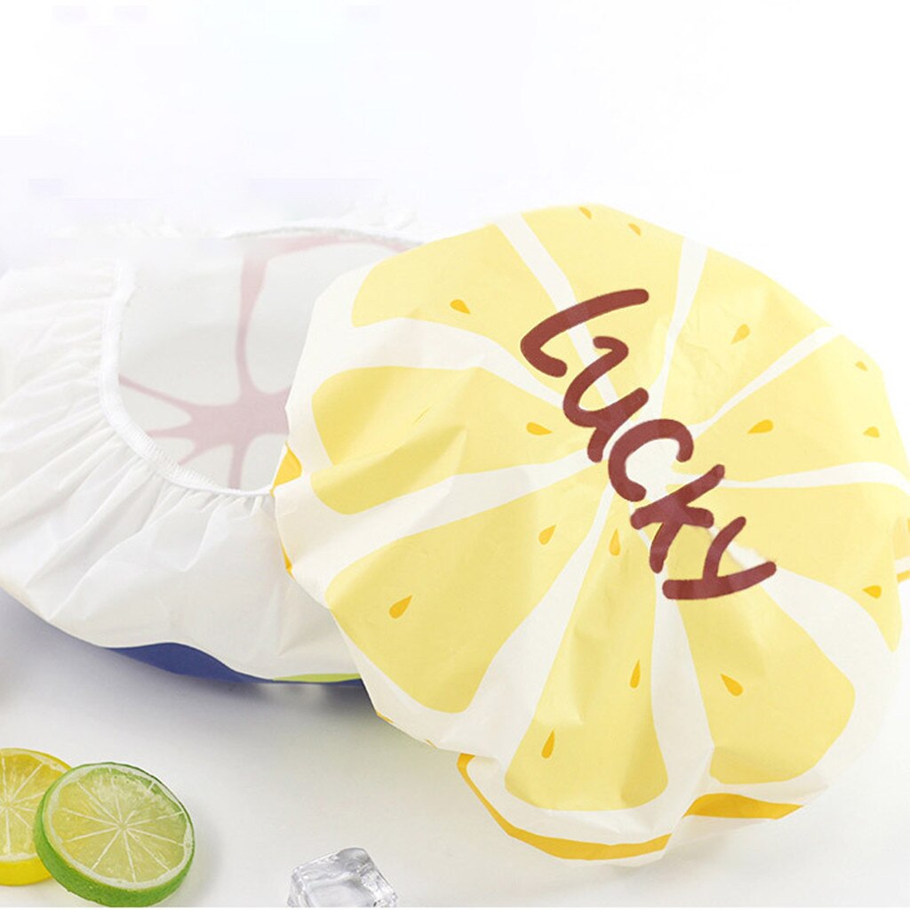Cute Cartoon Fruit Pattern Waterproof Shower Cap Adult Shower Cap Bathing Cap Prevent Hair From Getting Wet#p30