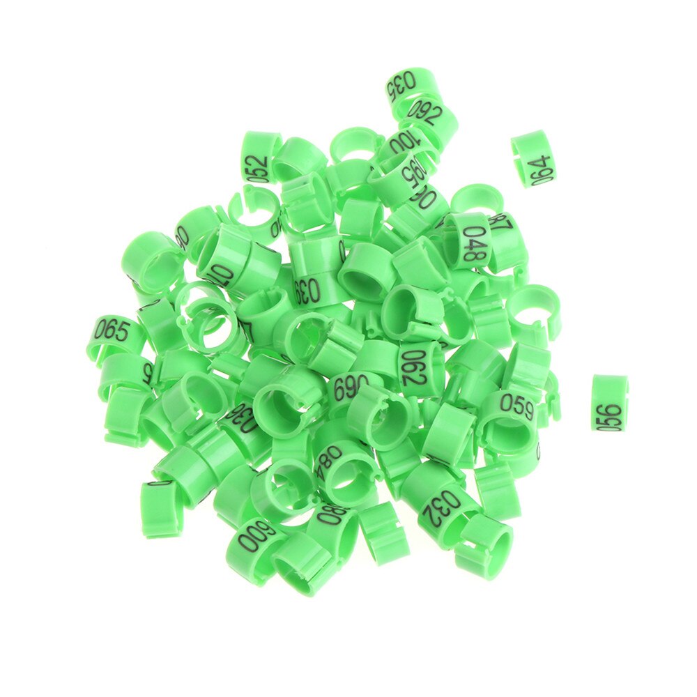 100 Pcs 8 Mm Identificeren Ring Postduif Training Levert Been Nummer Vogel Bands Gxma: green