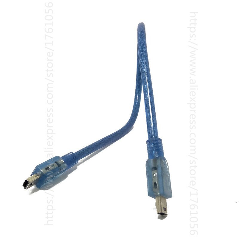 5Pin Mini USB Kabel Mini B Male naar Male M/M Extension Data Lijn Blauw