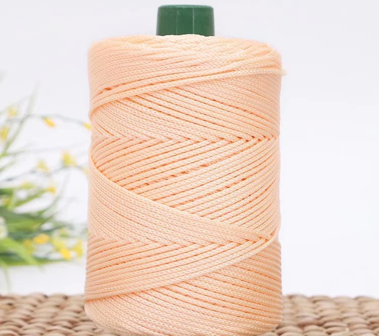Cordón de algodón de colores de 3mm, cuerda tejida trenzada, hilo hueco, artesanía decorativa, bolso hecho a mano, accesorios para cinturón con cordón: Negro