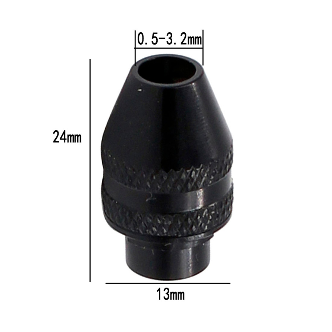 M8x0.75 Long Tail 0.5-3.2mm Keyless Drill Chuck Mini Drill Collet Rotary Tools for Dremel Power Tool Accessories