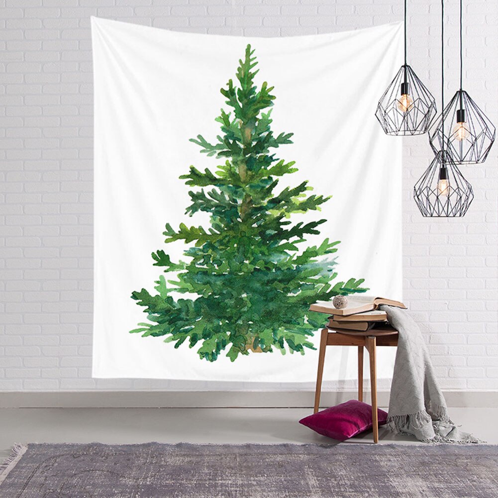 Kerst wandtapijt kerstboom print wandtapijt tapijt tafelkleed slaapkamerdecoratie achtergronddoek tapisserie