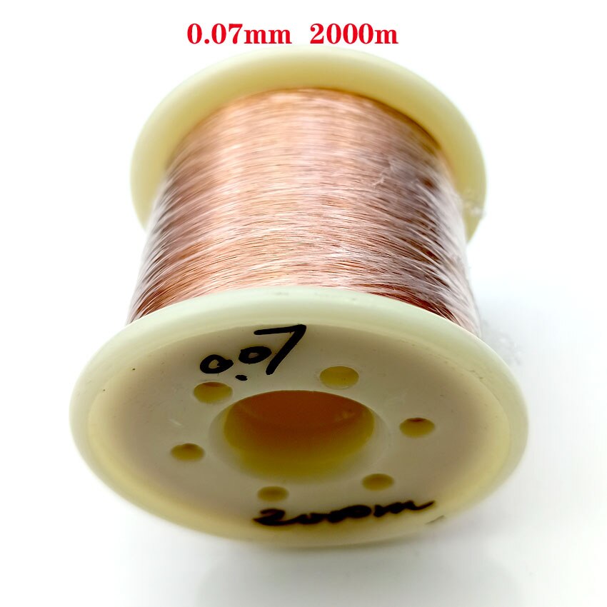 0.05mm 0.06mm 2000m kobbertråd polyurethan emaljeret tråd qa -1-155 0.07 0.08 0.09 mm 1000m 2000m meter / stk: 0.07mm -2000m