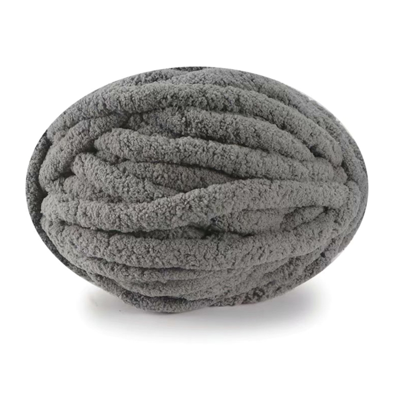 Fil de laine coloré T84E 27 m/rouleau épais pour fils à tricoter à la main, bricolage Crochet tissé à la main, fil d'écharpe de chapeau: grey
