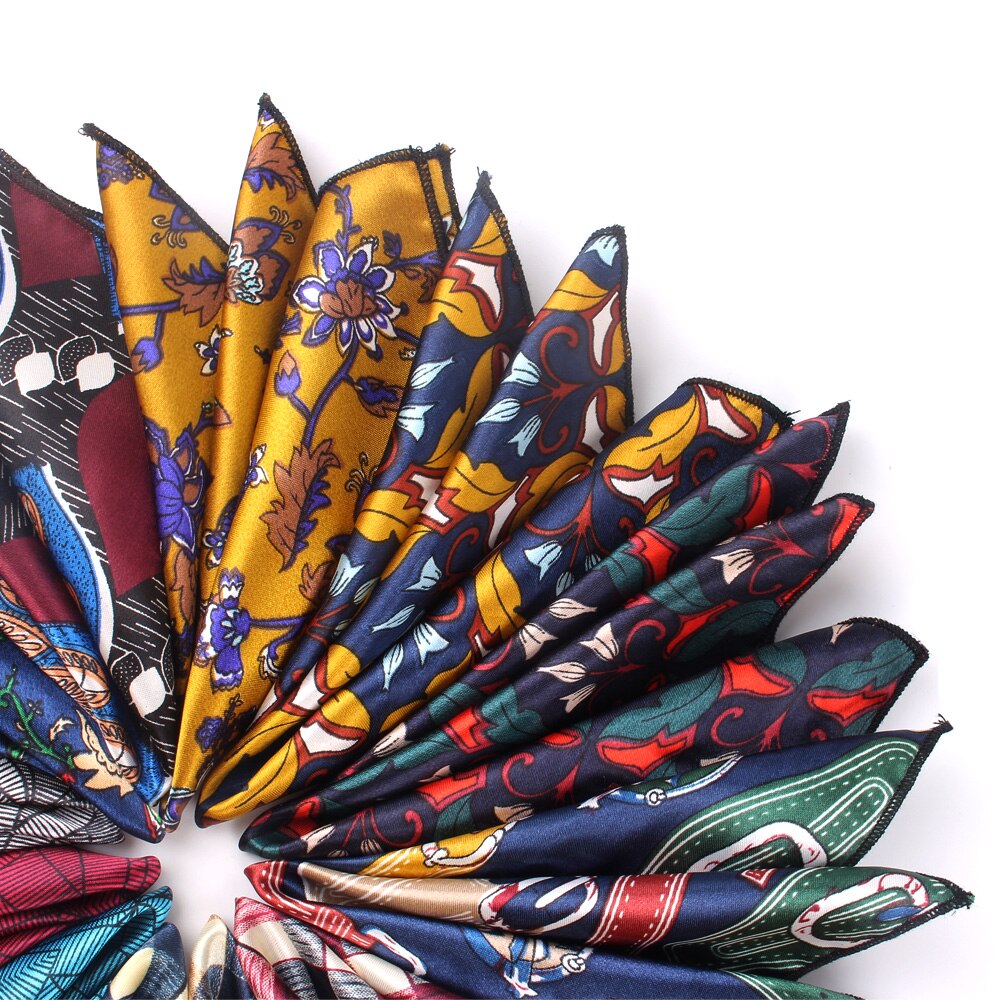 Pochette carrée de fleurs pour hommes femmes | Costume de mouchoirs en mousseline de soie imprimés Hanky pour hommes mouchoirs carrés serviettes foulards pour dames